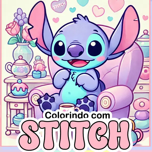 LIVRO DE COLORIR STITCH